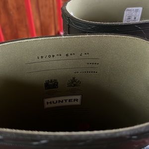 Hunter boots. Size 9, tall,  wide calf.